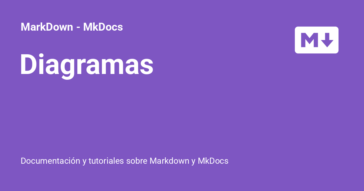 Diagramas - MarkDown - MkDocs