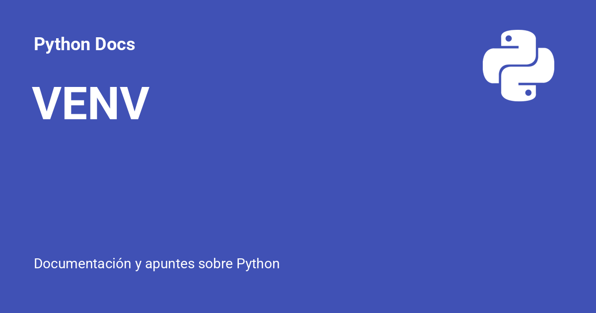 VENV - Python Docs
