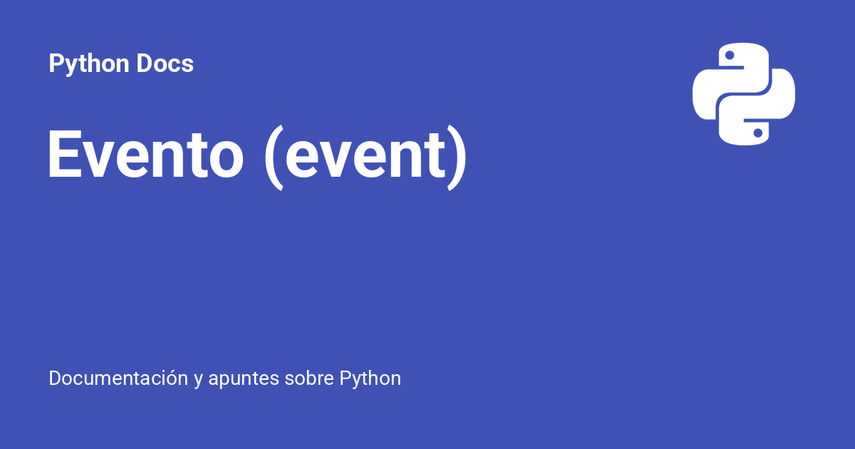 Evento (event) - Python Docs